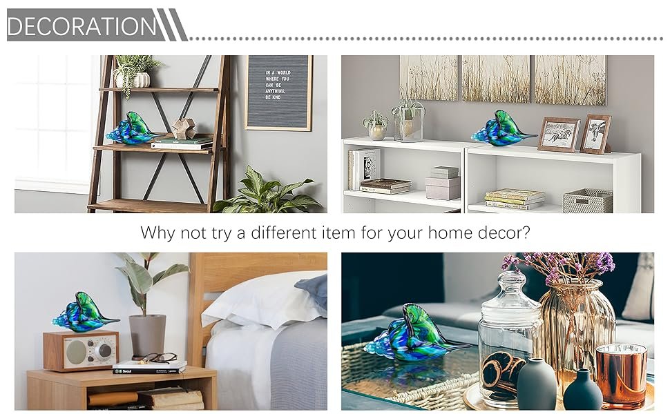 Blown Glass Conch Figurine