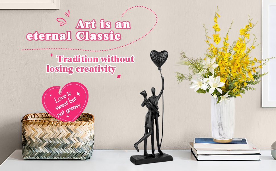 Romantic sculpture for couples women men wife husband girlfriend boyfriend parents friends