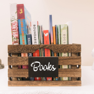 Decorative Wooden Crate, Wood Box Storage Crate, centerpieces for Home, Rustic Bathroom décor