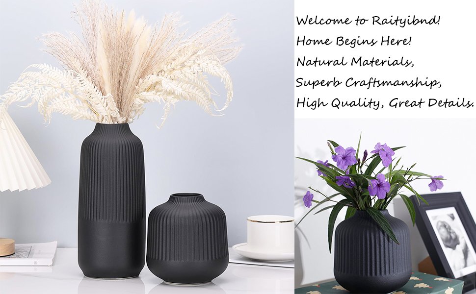 black vase set
