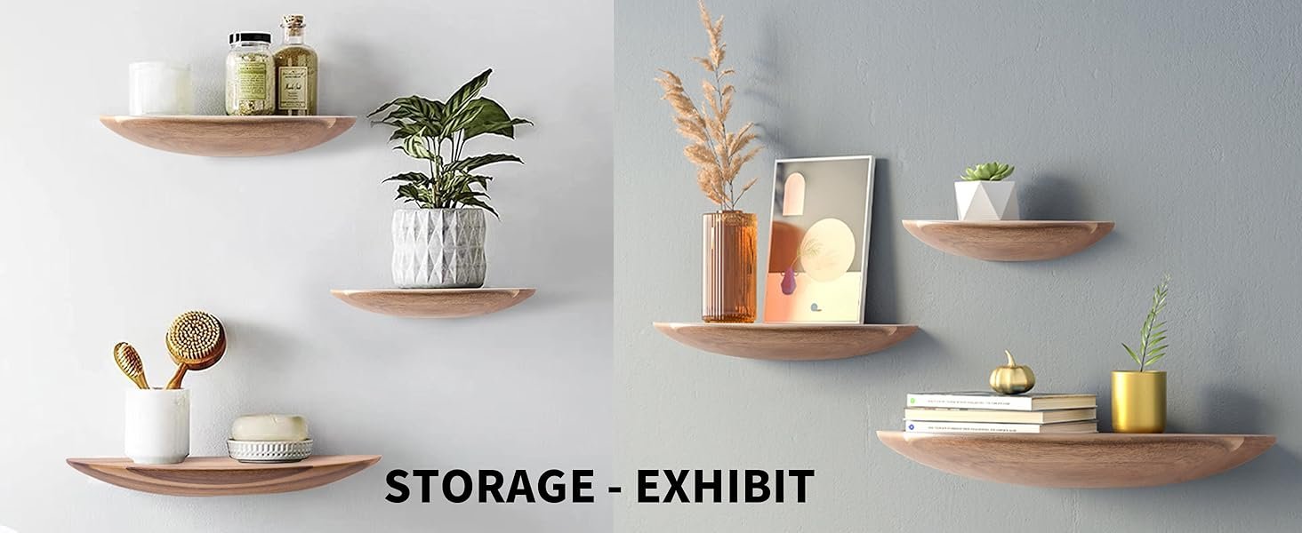 FLOATING WOOD SHELVES MULTIPURPOSE