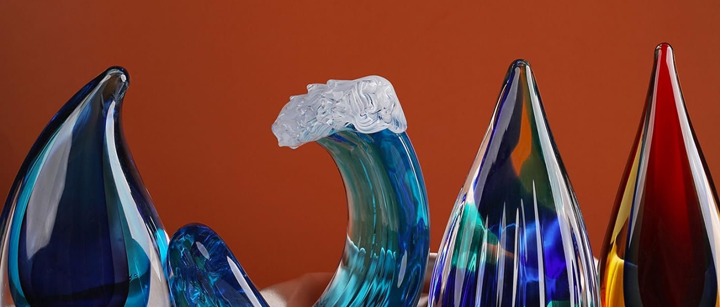 Hand-Blown Glass Sculpture Glass Decor Murano-Style Glass Statue and Figurine Wonderful Gift